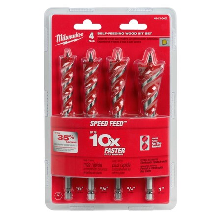 Milwaukee Tool 4 Pc Wood Bit Set 48-13-0400
